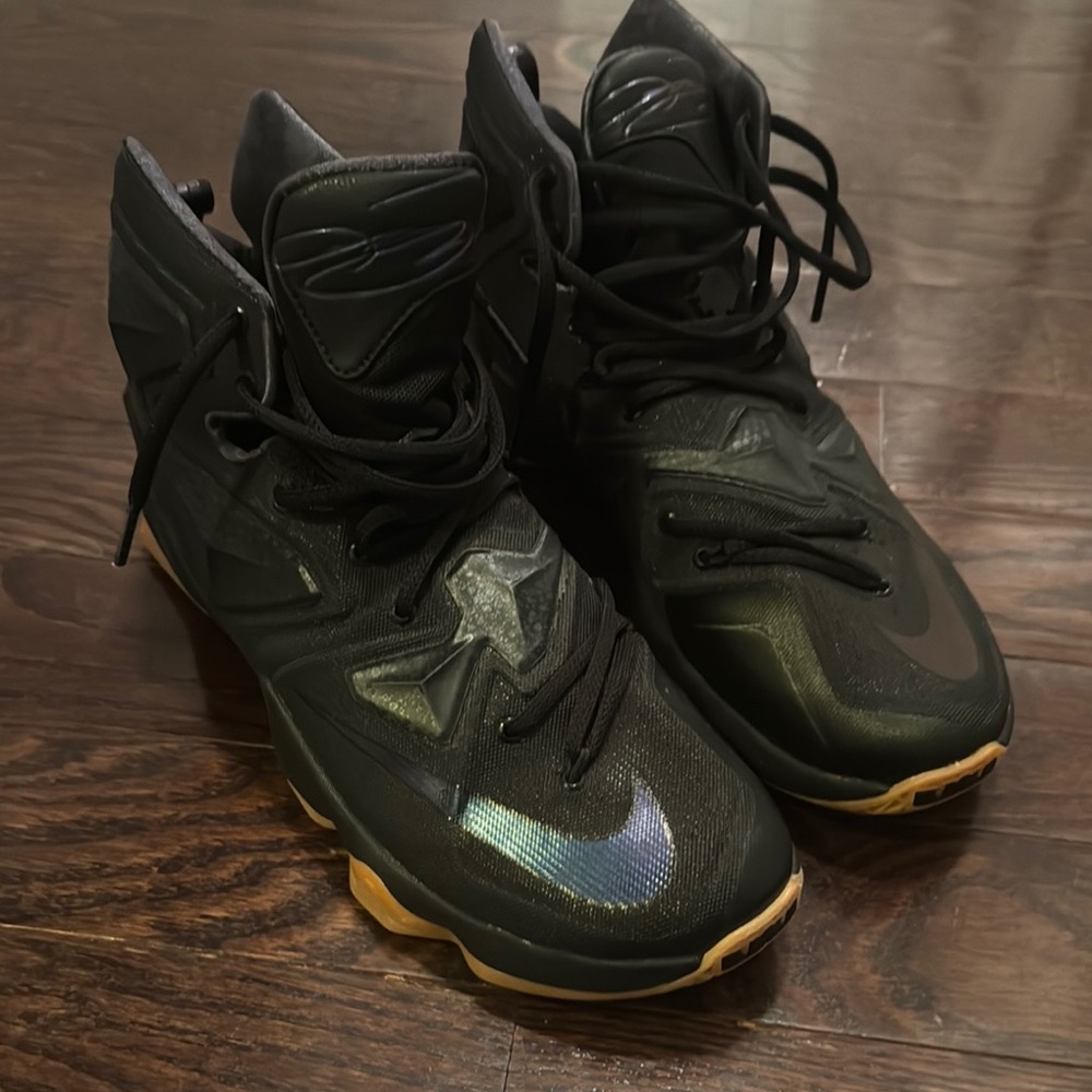 LeBron James 13 - Nike Black High-Top Athletic Shoes with Gum Sole